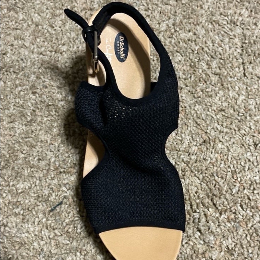Dr. Scholl’s Wedge - black fabric - Comfort sole- size 9.5 - Picture 3 of 4